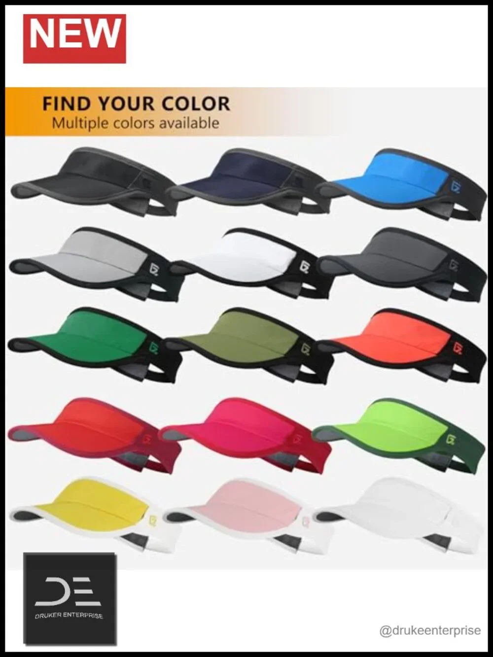 Foldable Sun Visor Hat UPF 50+ Lightweight Adjustable